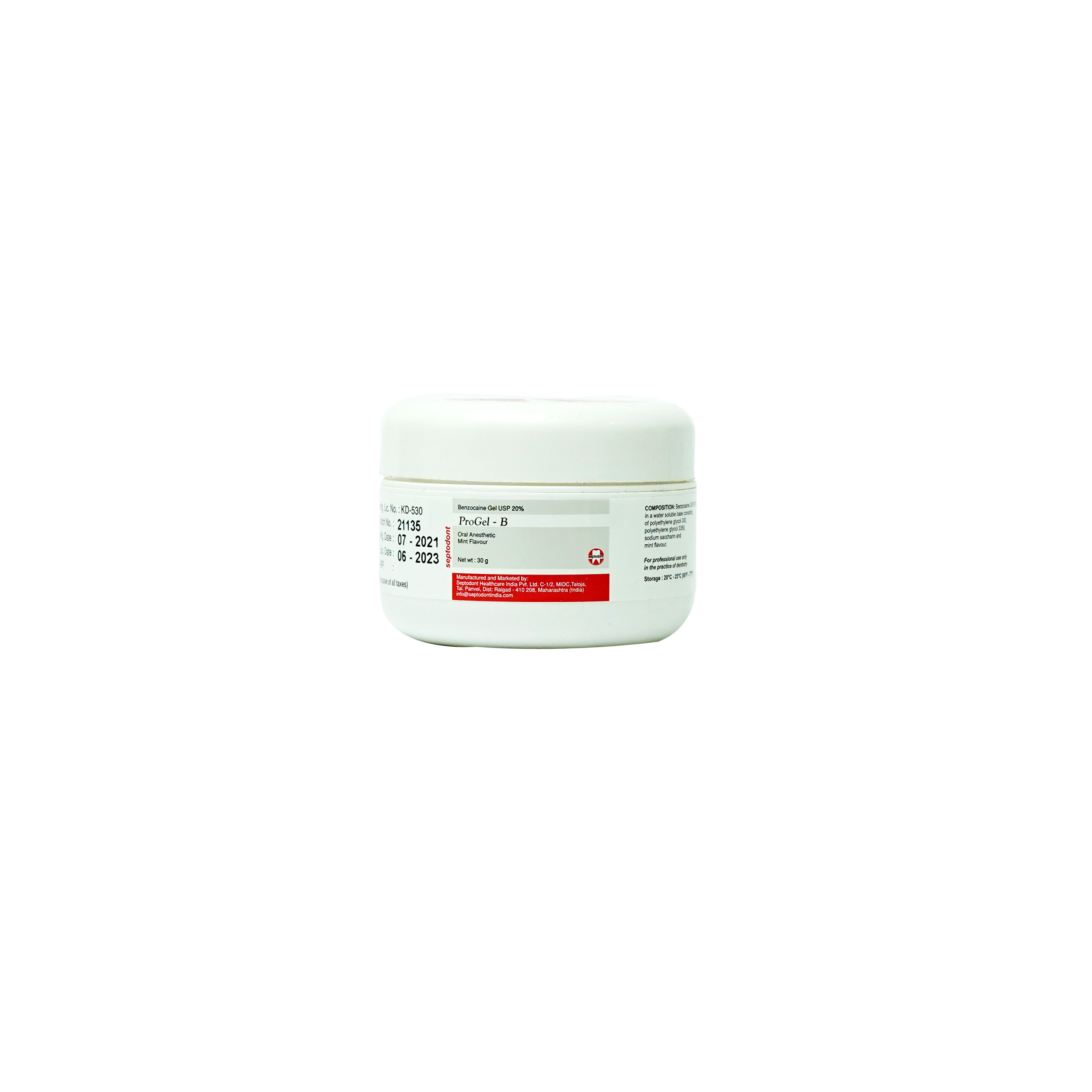 Septodont Progel-B Anesthetic Gel